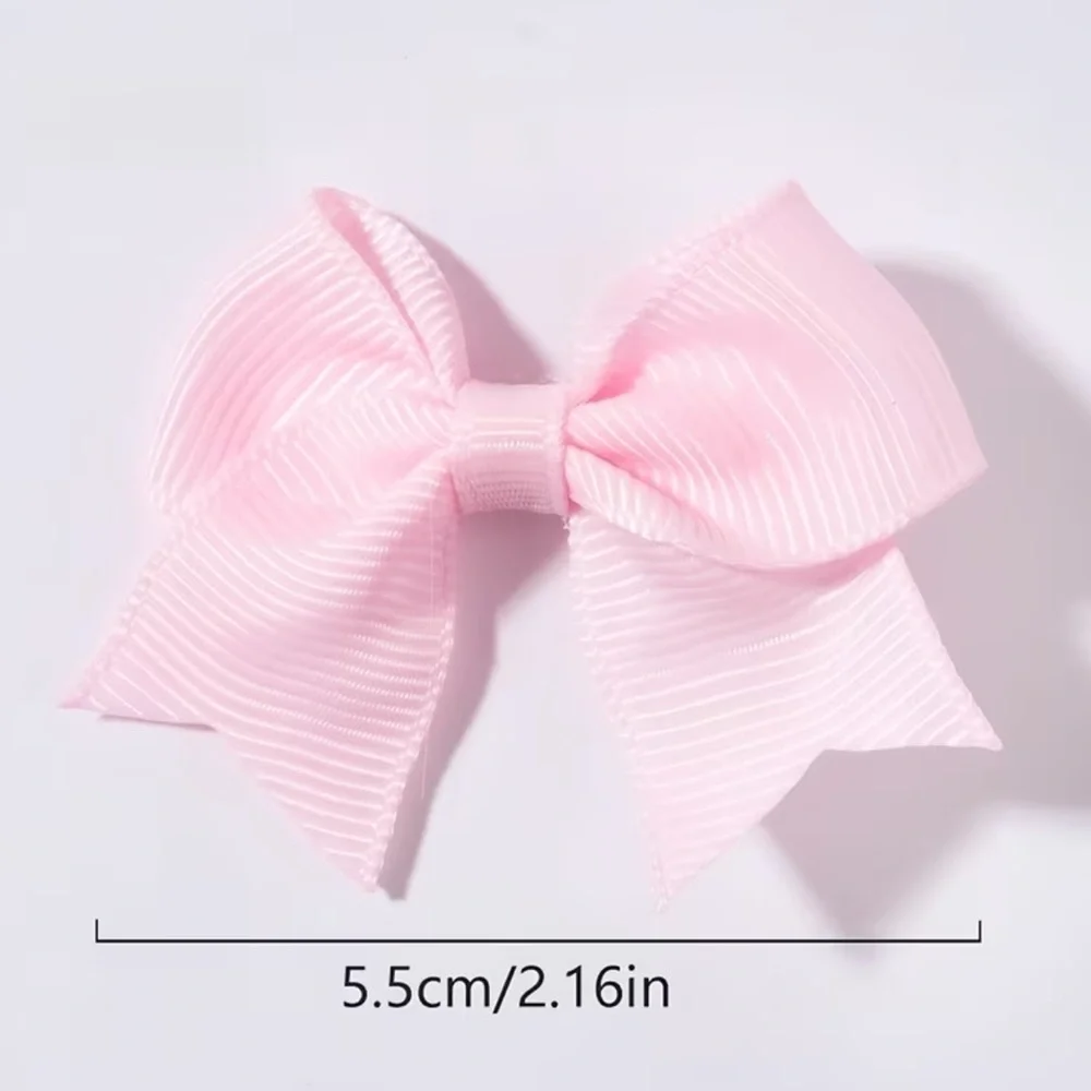 Grosgrain Hair Bow Clips Peach /Set of 2 Universal Hair Accessories NEW